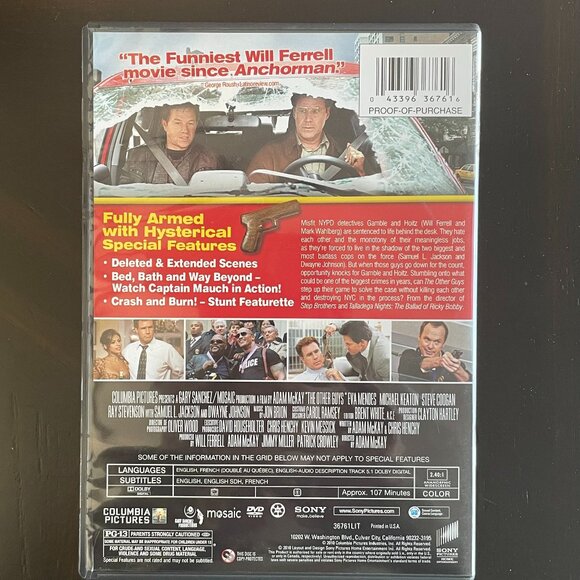 The Other Guys DVD (2010) PG-13 Theatrical Edition - Picture 2 of 7